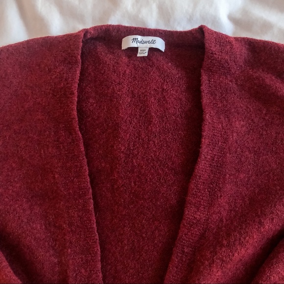 Madewell Kent Cardigan Sweater in Burgundy - Picture 4 of 5